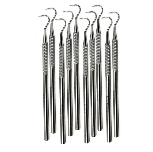 Vista 10 de Dental Probe Explorer #23 - Placa de herramientas reutilizable de acero inoxidable y removedor de sarro, extremo en ángulo adecuado para uso