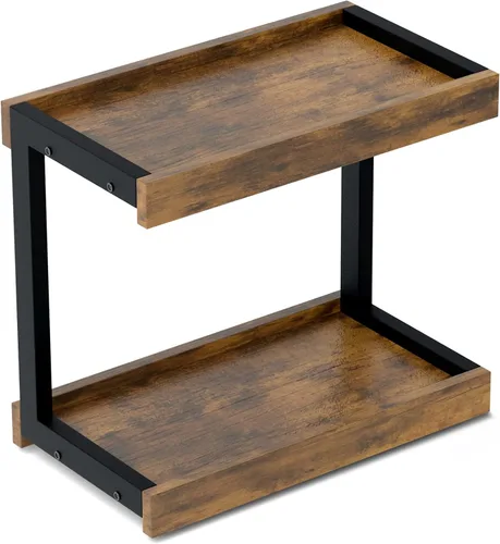 Vista 10 de MARTY Organizador de Especias de 2 Niveles para Encimera, 15.8''L Estación de Café/Organizador de Baño para Encimera, Estante de Mostrador