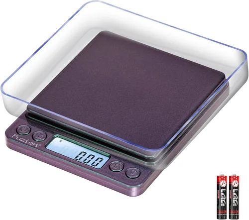 Vista 9 de Fuzion Báscula digital de gramos, precisión de 0.0004 oz, báscula digital de joyería de 17.64 oz Negro