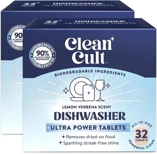 Vista 7 de Cleancult Ultra Power - Cápsulas de detergente para lavavajillas para un brillo ultrabrillante sin manchas, todo en uno, sin desperdicio