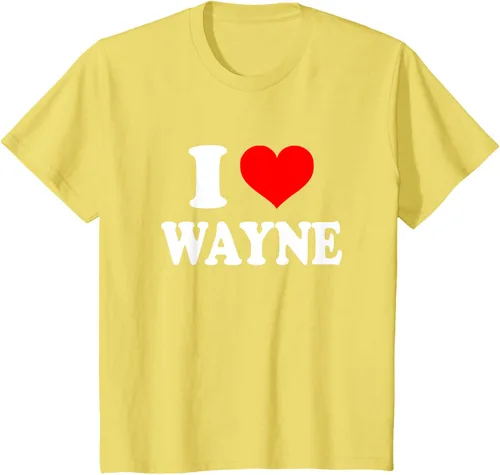 Vista 76 de Wayne - Camiseta I Heart Wayne - I Love Wayne, Negro, S
