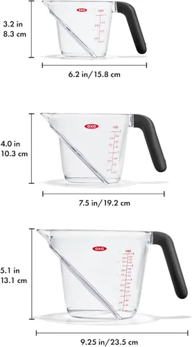 Vista 6 de OXO Good Grips - Juego de tazas medidoras angulares (3 piezas)