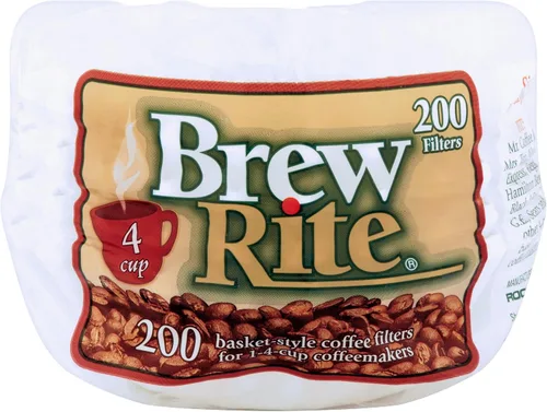 Vista 4 de Filtros de canastilla desechables Brew Rite, para 4 tazas de café, 400 Ct