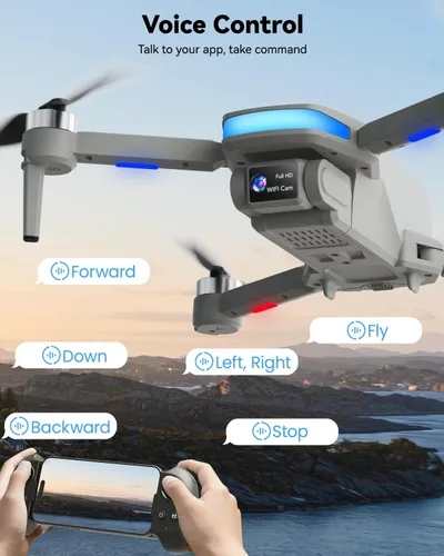 Vista 12 de SIMREX Drone FPV 4K con motor sin escobillas para principiantes y adolescentes, vuelo de 40 minutos, posicionamiento de flujo óptico, control