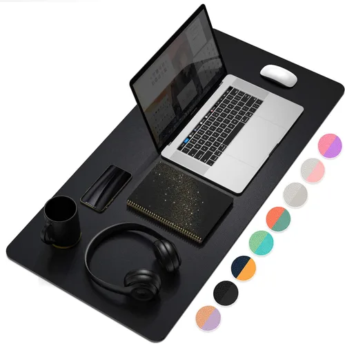 Vista 8 de YSAGi Almohadilla de Escritorio de Oficina, Tapete de Escritorio, 23.6" x 13.7" Ultra Delgada Impermeable de Cuero PU Secante de Escritorio