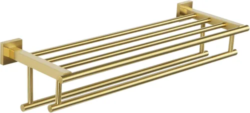 Vista 13 de Alise Toallero, Estante de Toallas con Barras Dobles para Lavabo de Baño, SUS 304 Acero Inoxidable de Montaje en Pared, 40.6 cm Níquel Cepillado