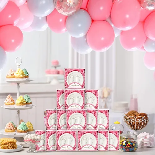 Vista 4 de AIXIANG Jabones para baby shower, hechos a mano, en caja de regalo rosa, regalos de jabón perfumado para pies de bebé, regalos y decoraciones