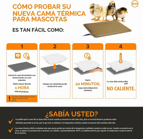 Vista 8 de K&H Pet Products Thermo-Peep tapete térmico, no aplica, Bronceado