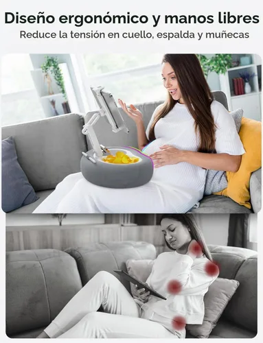 Vista 4 de TAZENI Soporte de almohada Kindle Tablet Accesorios para lectura de cama