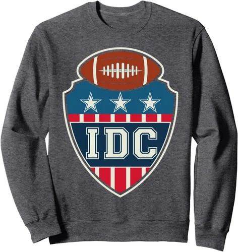Vista 5 de IDC American Football Lover - Sudadera retro, Negro
