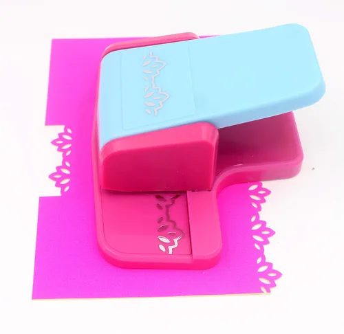 Vista 4 de Perforador de borde hecho a mano para álbumes de recortes, diseño de forma de bonsái, cortador de papel DIY (forma de bonsai)