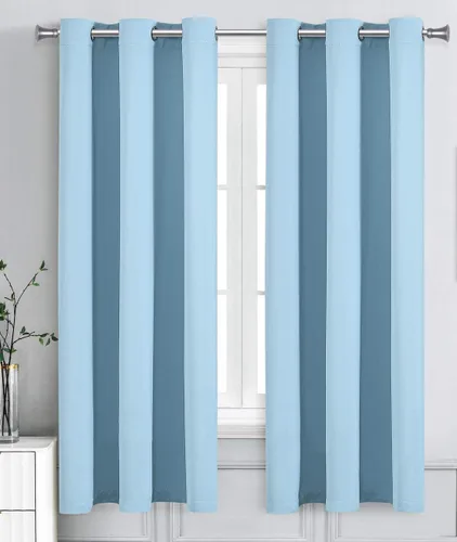 Vista 27 de WPM - Cortinas opacas de triple tejido, para oscurecer la habitación, 2 paneles para sala de estar, color beige, con aislamiento térmico y ojales