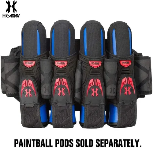 Vista 2 de HK Army Magtek Paintball Arnés Pod Pack 4+3 - Negro/Rojo