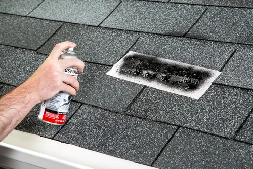 Vista 4 de Rust-Oleum Parche de techo triple grueso y espray sellador, 13 onzas, negro