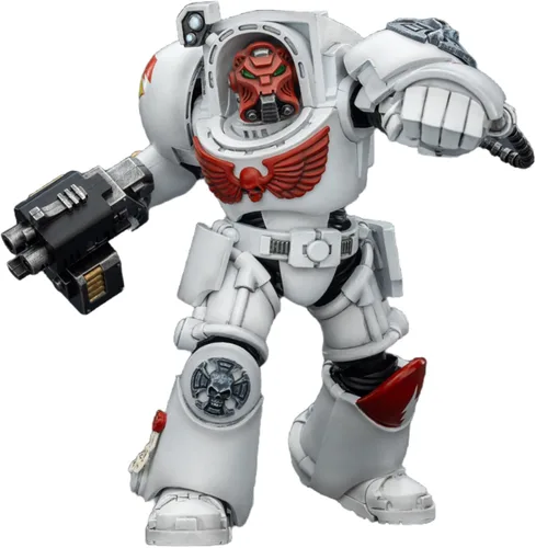 Vista 42 de JOYTOY Black Templars Warhammer 40k 1/18 Figura de acción Black Templars Terminator 1 con espada de poder y bolter de tormenta, regalos