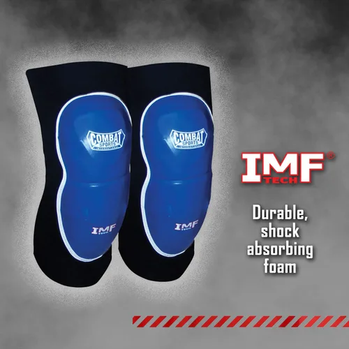 Vista 5 de Rodilleras MMA Avanzadas de Combat Sports IMF Tech™ – Espuma Moldeada por Inyección, Superficie de Golpeo de Cuero, Manga de Apoyo de Neopreno