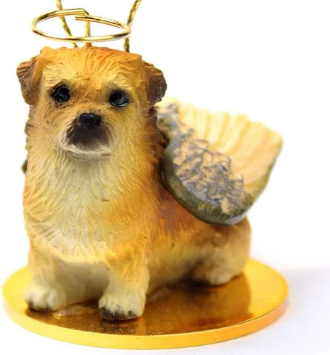 Vista 114 de Conversation Concepts Adorno navideño: Chihuahua, pelo largo 19-Dorado