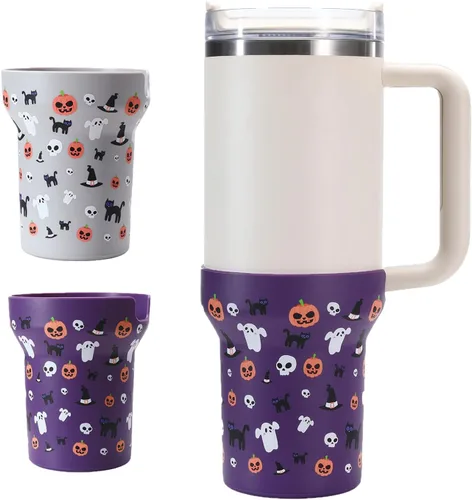 Vista 10 de Funda de silicona para botas de 40 onzas para accesorios de copa Stanley, funda de silicona para botella de agua para Stanley Quencher H2.0 y vaso