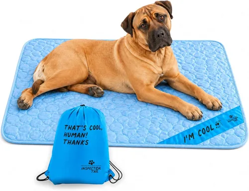 Vista 12 de INSPECTOR TAIL 3D ChillPocket - Alfombrilla de enfriamiento para perros con bolsa de cuerda y células de aire para una mejor circulación