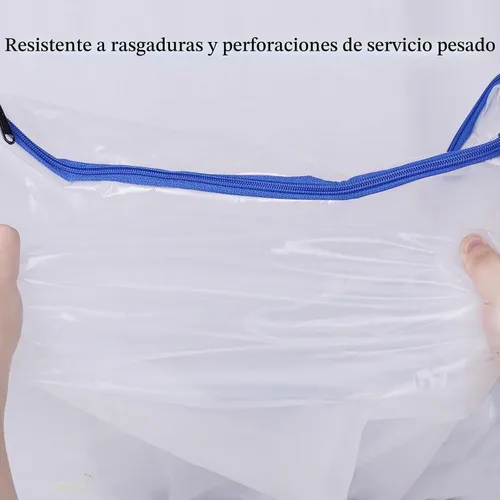 Vista 4 de 1 bolsa de almacenamiento para colchón de cuna con cremallera, bolsa de colchón impermeable de plástico de 3 mil para mudanza