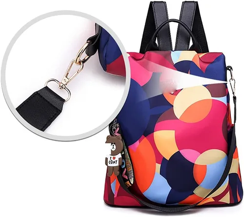 Vista 6 de Mochila impermeable antirrobo para mujer, de día, ligera, para la escuela