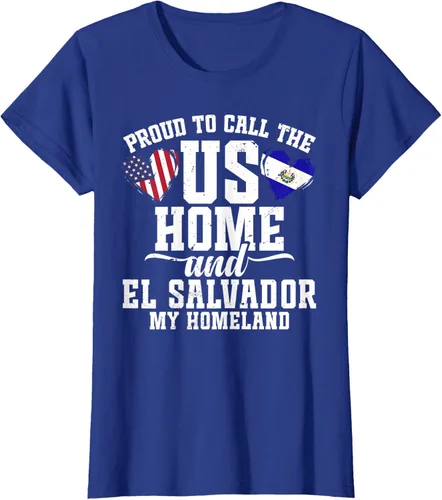 Vista 6 de Traje salvadoreño para hombre y mujer, camiseta de El Salvador con la bandera de Estados Unidos, Negro -, Pequeña