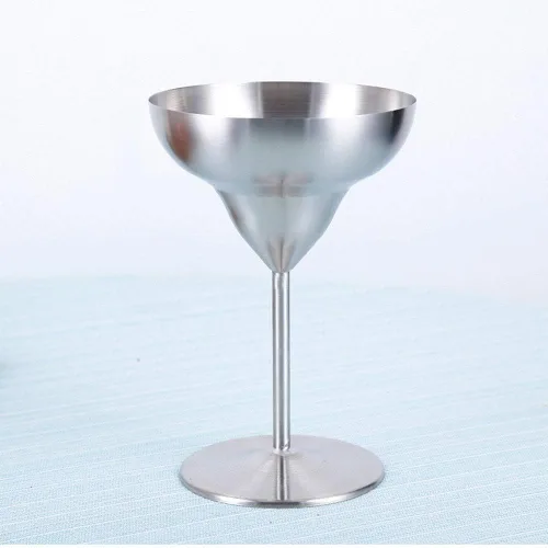 Vista 4 de Vaso de cóctel de acero inoxidable 304 de 9.8 fl oz de volumen, copa de vino, copa de vino, copa de vino, copa de cáliz de comunión