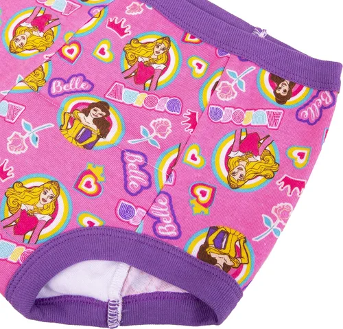 Vista 8 de Disney Paquete múltiple de pantalones de entrenamiento para ir al baño de princesa para niñas Blanco