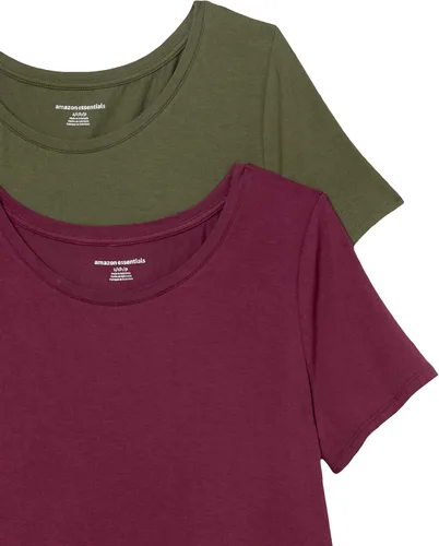 Vista 6 de Tienda Essentials Túnica de manga corta con cuello redondo para mujer, paquete de 2