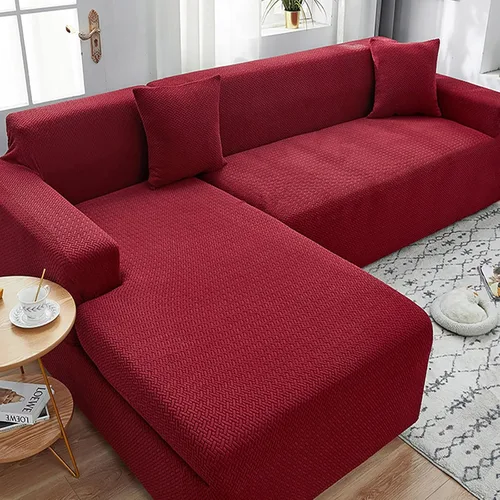 Vista 19 de Fundas elásticas para sofá modular, funda de sofá jacquard en forma de L, gruesa y antideslizante, protector de muebles, funda de sofá adecuada