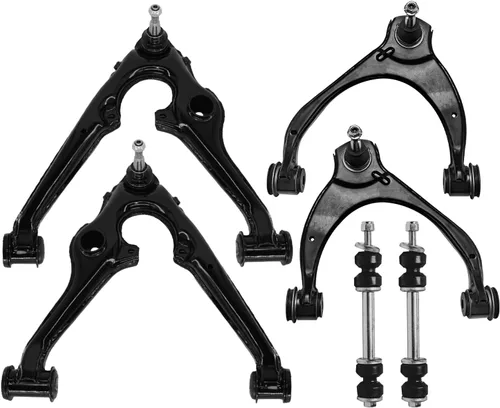 Vista 53 de Detroit Axle - Kit de extremo delantero para Chrysler 300 Dodge Charger 2011-2023 Challenger, 2 Lower Rearward Control Arms 2 Outer Tie Rods 2