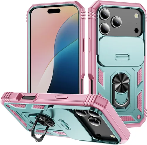 Vista 35 de Funda para iPhone 14, a prueba de golpes, resistente a los impactos, con lente deslizante protectora para iPhone 14 (6.1 pulgadas) (azul)