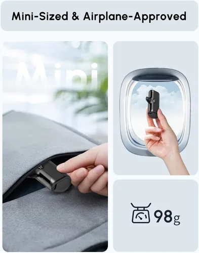 Vista 5 de Pequeño banco de energía USB C con soporte plegable para iPhone 17/Samsung Galaxy S25, cargador portátil del tamaño de la palma cargador de batería