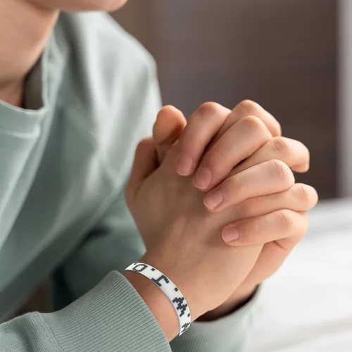 Vista 23 de Long tiantian WWJD - Pulsera con texto en inglés «What Would Jesus Do», pulseras WWJD para mujeres, pulseras W.W.J.D para hombres, joyería