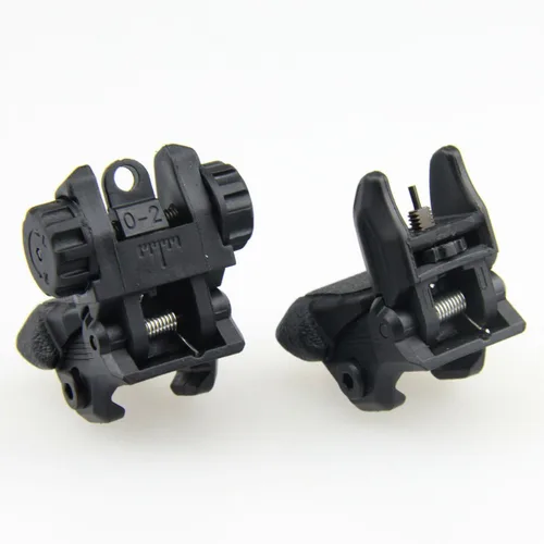 Vista 3 de TACFUN Negro Tactical Smart Polímero Delantero/Trasero Combo Set Flip Up