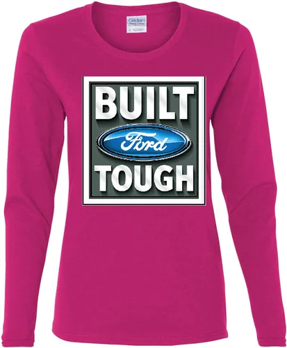 Vista 11 de L Built Ford Tough Classic Truck Logo Ford Mustang Shelby - Mangas largas oficiales para mujer