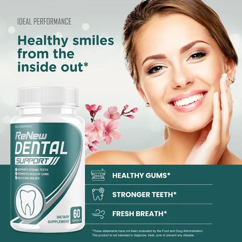 Vista 2 de IDEAL PERFORMANCE Renovar el limpiador de pastillas de apoyo dental (60 cápsulas)