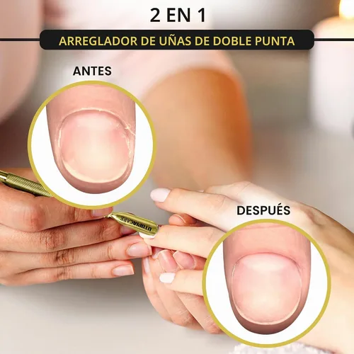 Vista 3 de Utopia Care Herramienta empujadora de cutículas y limpiador de uñas de cuchara, removedor y cortador profesional de cutículas de acero inoxidable
