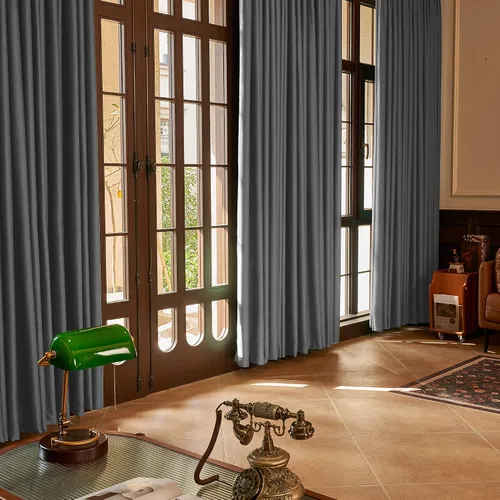 Vista 18 de HUTO Cortinas Plisadas de Pinzas Opacas con Aislamiento Térmico para Oscurecer la Habitación, Panel de Tratamiento de Ventana para Sala de Estar