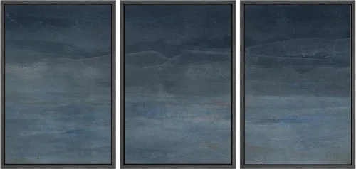Vista 20 de SIGNWIN Lienzo enmarcado para pared, juego de arte tranquilo con reflejo de lago, acuarela, montaña y agua, ilustraciones modernas, arte abstracto