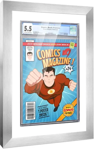 Vista 23 de Poster Palooza Marco de cómics con paspartú para 1 cómic de grado CGC, CBCS o PGX, marco de cómic de bronce para cómic de 8.125 x 13 pulgadas