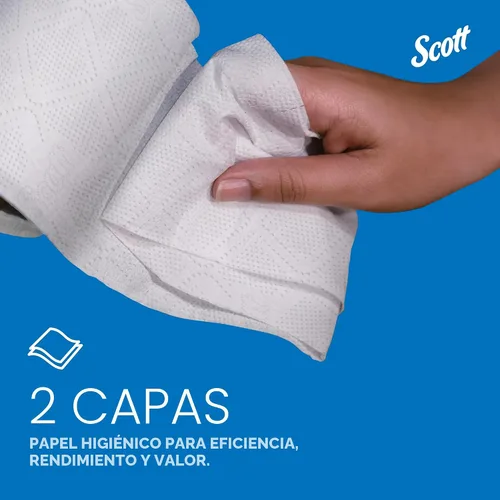 Vista 5 de Kimberly-Clark Scott Papel higiénico, rollo estándar de dos capas, Blanco, 11000