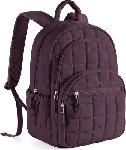 Vista 35 de BAGSMART Mochila de viaje para mujer, mochila universitaria para laptop de Negro