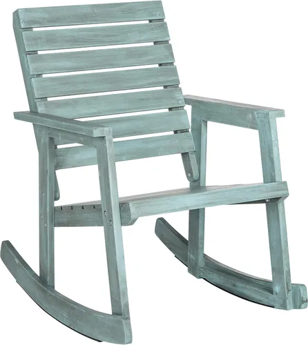 Vista 9 de SAFAVIEH FOX6702K Colección para exteriores Alexei - Silla mecedora, gris pizarra oscura gris (Dark Slate Gray)