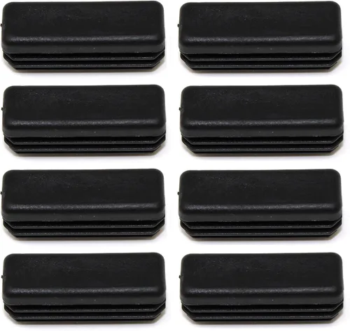 Vista 10 de Tapa rectangular negra de plástico de 1/2 x 1-1/2 pulgadas, tapón de acabado, tapa de extremo de tubo de tubo, universal para silla duradera (2)