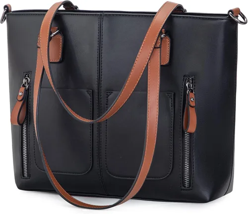 Vista 12 de LOVEVOOK Carteras Bolso Tote para Mujer, Bolsos Grandes de Hombro, Bolsas de Trabajo de Cuero con Múltiples Bolsillos, Bolso Satchel Hobo
