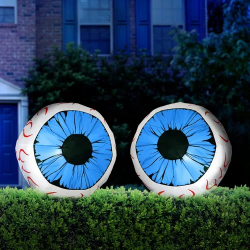 Vista 10 de Joiedomi Paquete de 2 ojos inflables de Halloween de 3 pies, LED, decoración interior y exterior Inflado rápido y diseño resistente a la intemperie