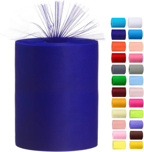 Vista 19 de Rollos de tul de 6 pulgadas por 100 yardas (300 pies) de tela de carrete de tul para bricolaje, faldas tutú, bodas, baby shower, manualidades