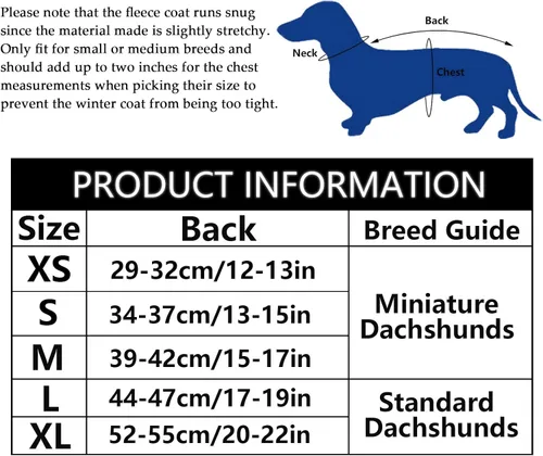 Vista 6 de Abrigos de perro salchicha impermeables, perfectos para perros salchichas, salchichas, abrigo de invierno para perro Weiner con forro polar