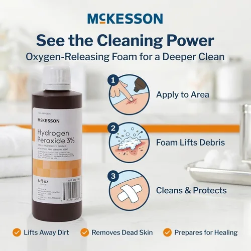 Vista 4 de Mckesson Peróxido de hidrógeno antiséptico 3% de fuerza